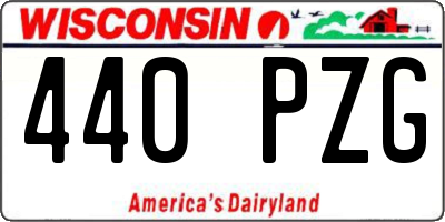 WI license plate 440PZG