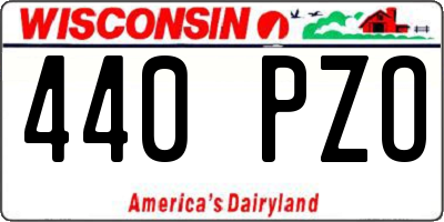 WI license plate 440PZO
