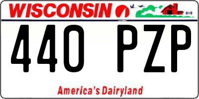 WI license plate 440PZP