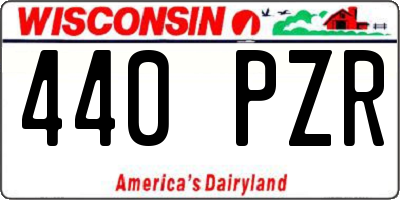 WI license plate 440PZR
