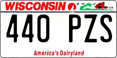 WI license plate 440PZS