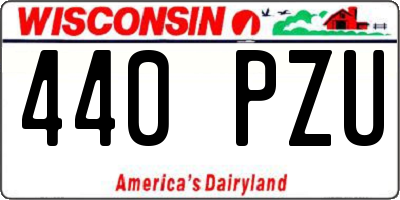 WI license plate 440PZU