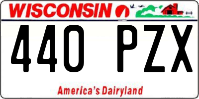 WI license plate 440PZX