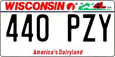 WI license plate 440PZY