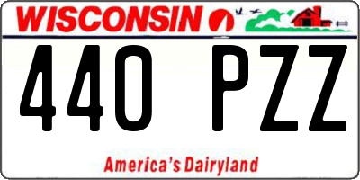 WI license plate 440PZZ