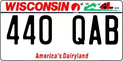 WI license plate 440QAB