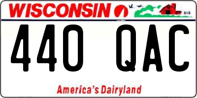 WI license plate 440QAC