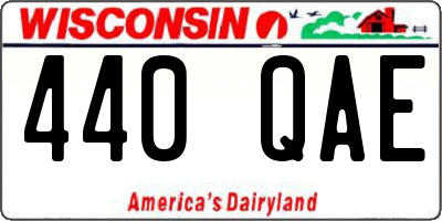 WI license plate 440QAE