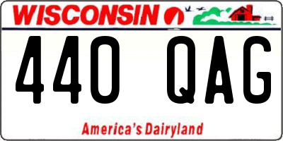 WI license plate 440QAG