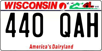 WI license plate 440QAH