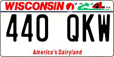 WI license plate 440QKW