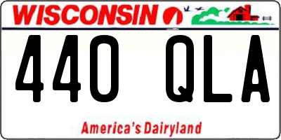 WI license plate 440QLA