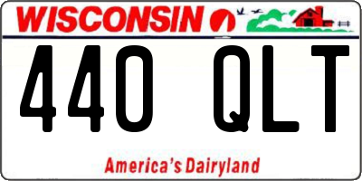 WI license plate 440QLT