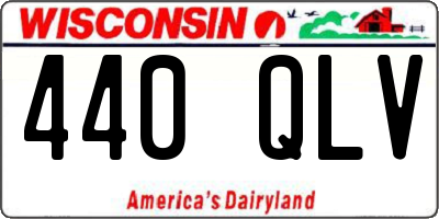 WI license plate 440QLV