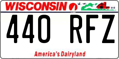 WI license plate 440RFZ
