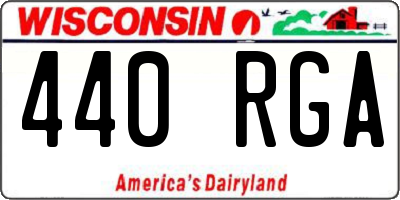 WI license plate 440RGA
