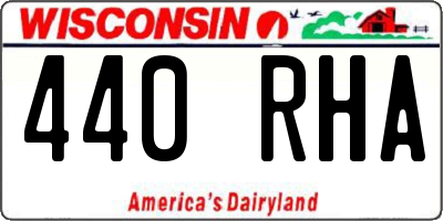 WI license plate 440RHA