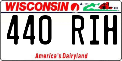 WI license plate 440RIH