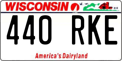 WI license plate 440RKE