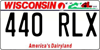 WI license plate 440RLX