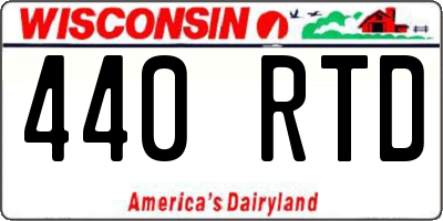 WI license plate 440RTD