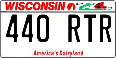 WI license plate 440RTR