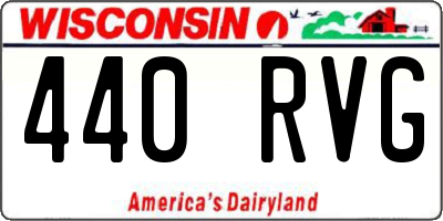 WI license plate 440RVG