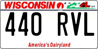 WI license plate 440RVL