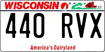 WI license plate 440RVX
