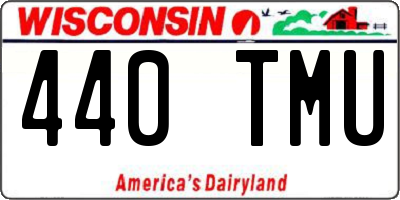 WI license plate 440TMU
