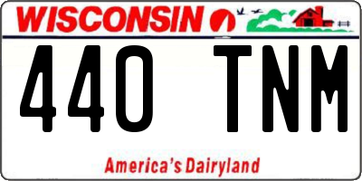 WI license plate 440TNM