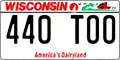 WI license plate 440TOO