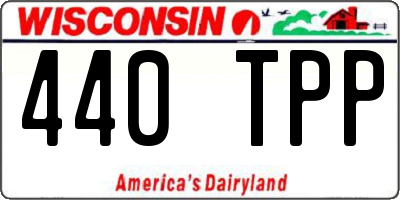 WI license plate 440TPP
