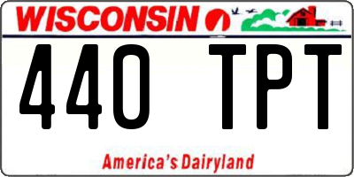WI license plate 440TPT