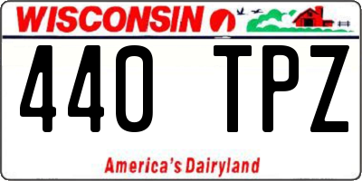 WI license plate 440TPZ