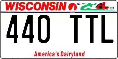 WI license plate 440TTL