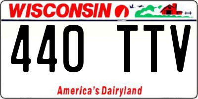 WI license plate 440TTV