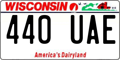 WI license plate 440UAE