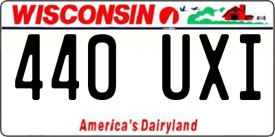 WI license plate 440UXI