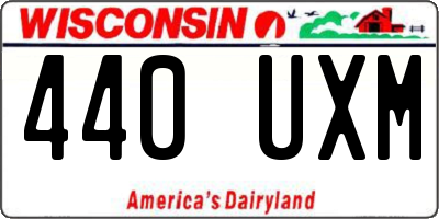 WI license plate 440UXM