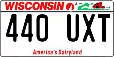 WI license plate 440UXT