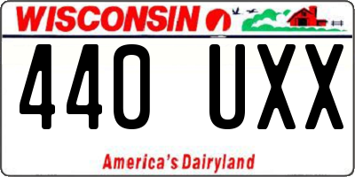 WI license plate 440UXX