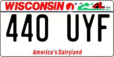 WI license plate 440UYF