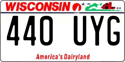 WI license plate 440UYG
