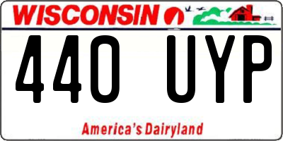 WI license plate 440UYP