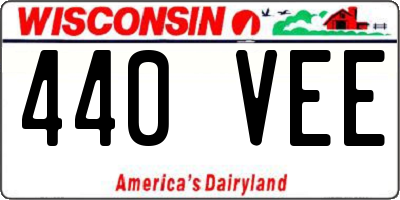 WI license plate 440VEE
