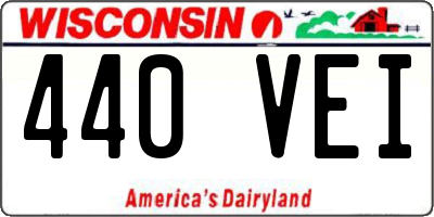 WI license plate 440VEI