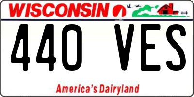 WI license plate 440VES