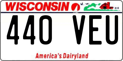 WI license plate 440VEU