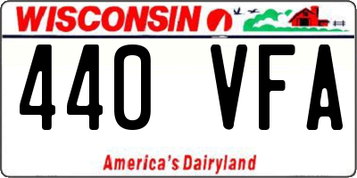 WI license plate 440VFA